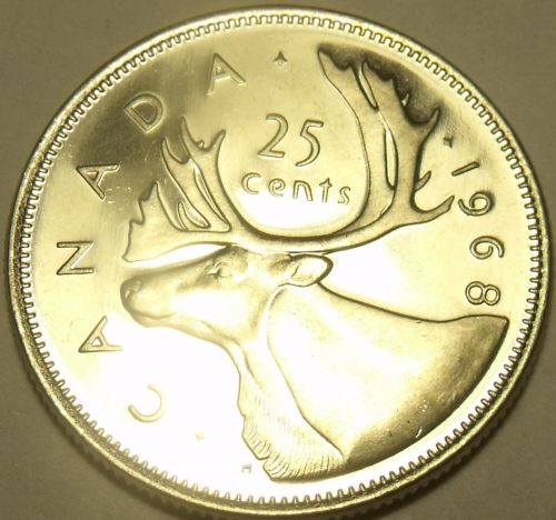 SUPER PROOF CANADA 1968 25 CENTS~WE HAVE CANADIAN PROOFS~FREE SHIP~