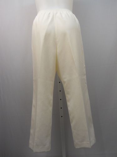 PLUS SIZE 18W Womens Dress Pants Oscar Night ALFRED DUNNER Ivory Short Lined