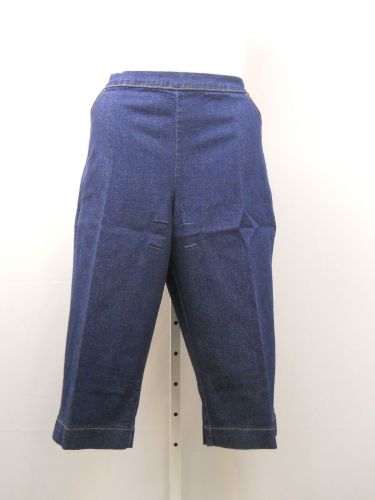 PLUS SIZE 3X 22W-24W Womens Denim Capris JUST MY SIZE Dark Indigo Inseam 19