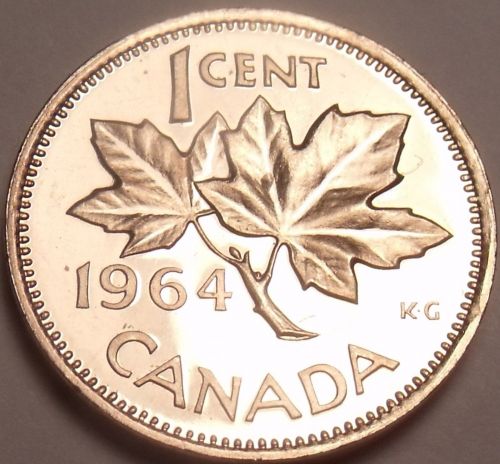 Canada Proof 1964 Cent~Roal Canadian Mint~Super Price~Free Shipping