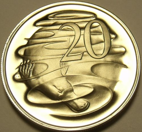 Rare Proof Australia 1975 20 Cents~Duckbill Platypus~23,000 Minted~Free Shipping