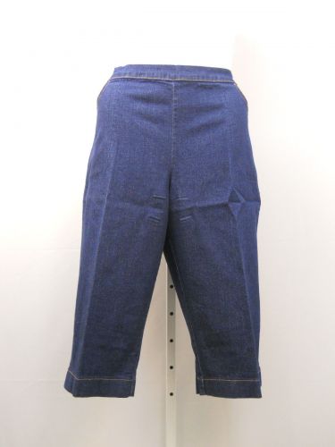 PLUS SIZE 3X 22W-24W Womens Denim Capris JUST MY SIZE Dark Indigo Inseam 19