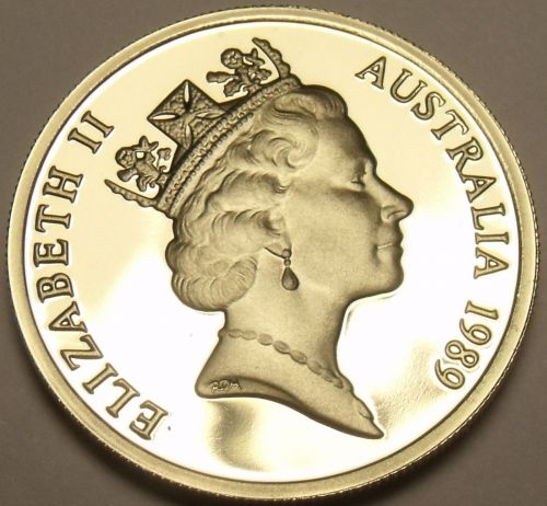 Cameo Proof Australia 1989 10 Cents~Lyrebird~67,000 Minted~Free Shipping