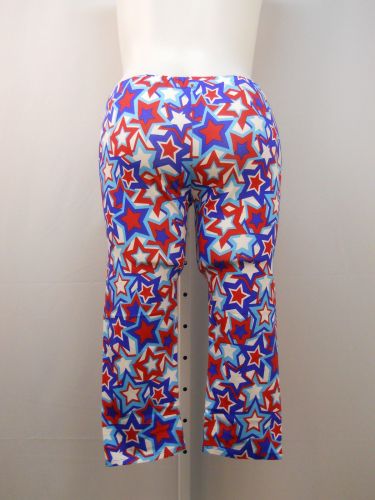 SIZE XL Womens Capri Leggings NO BOUNDARIES Multi Colored Star Print Inseam 21