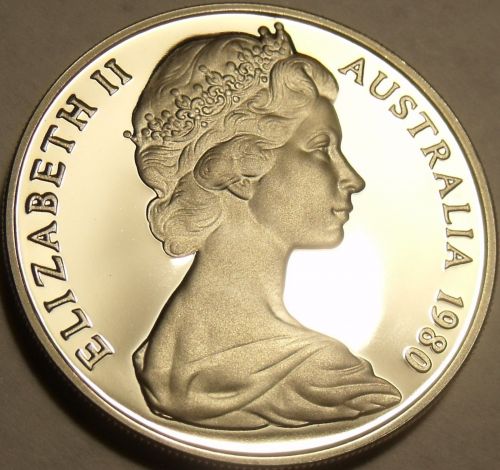 Cameo Proof Australia 1980 5 Cents~Only 68,000 Minted~Echidna~Free Shipping