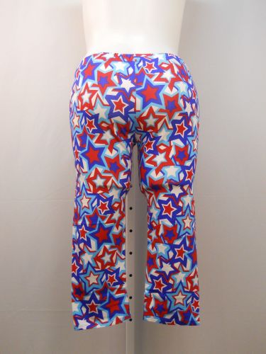 SIZE XL Womens Capri Leggings NO BOUNDARIES Multi Colored Star Print Inseam 21