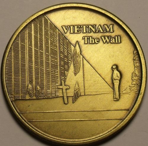 Huge 40mm Solid Bronze Vietnam The Wall United States Veteran Medallion~Free Shi