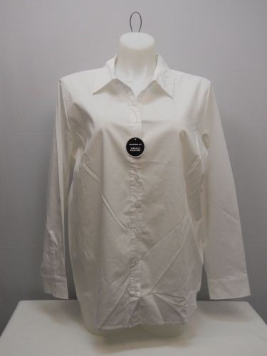 PLUS SIZE 3X Women Button Dress Shirt GEORGE White Long Sleeve Wrinkle Resistant