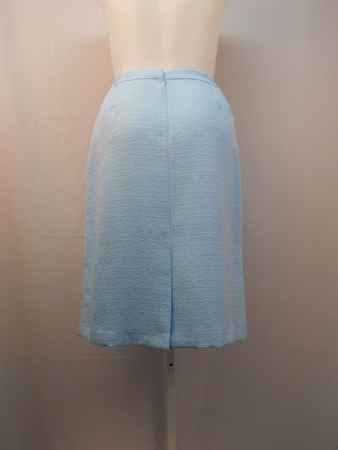 Pencil Skirt Size 20W Le Suit Blue Elastic Side Zipper Closure Lined Straight