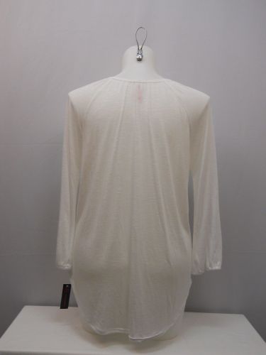 SIZE 2XL Womens Peasant Knit Top NO BOUNDARIES Solid White Lace Trim Long Sleeve