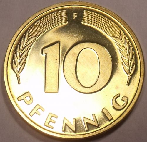 Gem Cameo Proof Germany 1975-F 5 Pfennig~Minted In Stuttgart~43k Minted~Free Shi