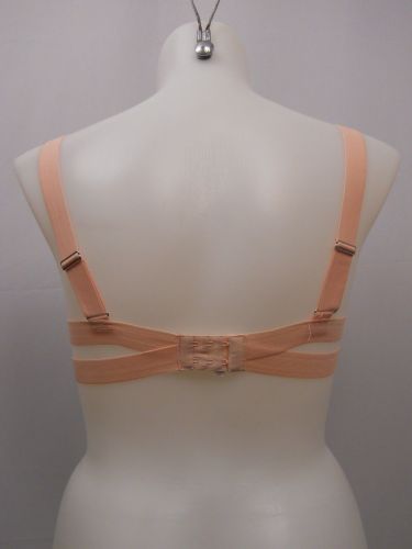 BRA 38C Women Push Up Banded Bra NO BOUNDAIRES Solid Peach Underwire Adjustable