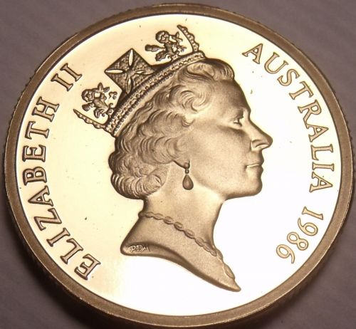 Cameo Proof Australia 1986 Dollar~67,000 Minted~International Year Of Peace~Fr/S