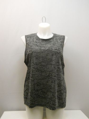 SIZE XXL 20 Women Athletic Muscle Top DANSKIN Charcoal Grey Crew Neck Sleeveless