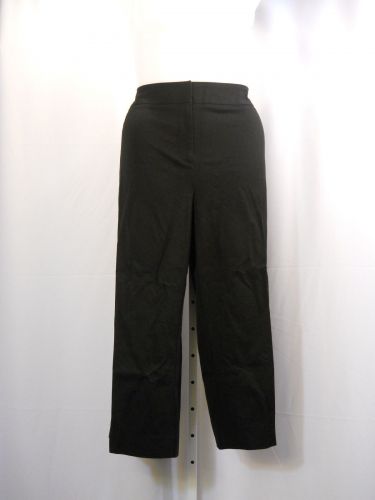 INC Dress Pants Plus Size 24W Black Cropped Back Pockets 48X23 Career 95% Cotto