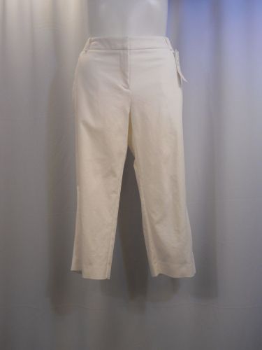 Plus Size 14W Capris Charter Club White Tummy Slimming Classic Fit 23" Inseam