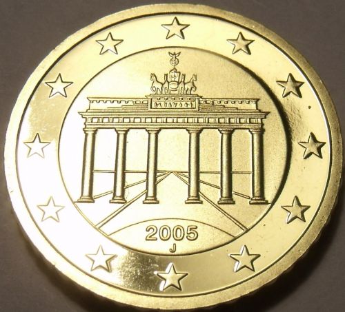 Cameo Proof Germany 2005-J Ten Euro Cents~Hamburg Mint~Excellent~Free Shipping~