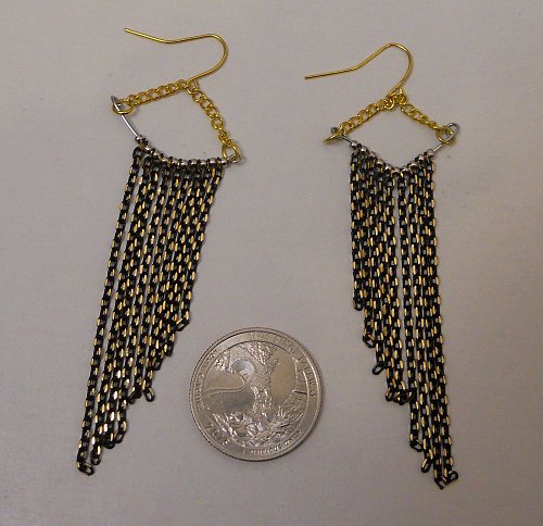 Earrings Women Fashion Drop Dangle Multi Color Chains INSTYLE Gold Hook