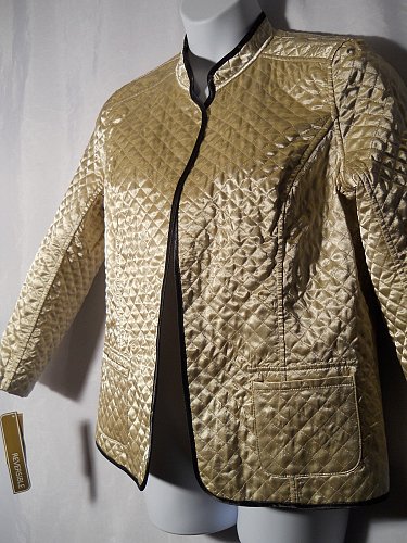 PETITES SIZE 14P Open Wrap Blazer JM COLLECTION Python Reversible Long Sleeved