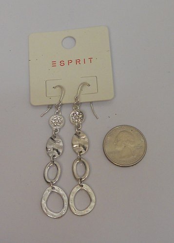 Women Earrings Fashion Drop Dangle Silver Tones Hook Fasteners SPRIT