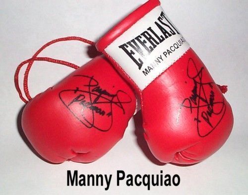 Autographed Mini Boxing Gloves Timothy Bradley V Manny ...