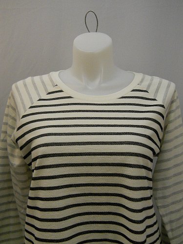 PLUS SIZE 0X Womens Sweatshirt Style&Co Striped Crew Neck Long Sleeves Pullover