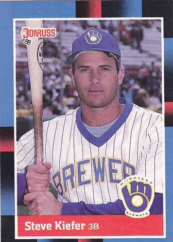 Steve Kiefer #542 - Brewers 1988 Donruss Baseball Trading Card