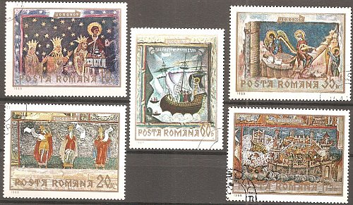 [RO2142] Romania: Frescoes from N. Moravian Monasteries (1969) CTO Short Set