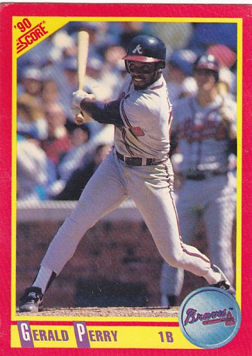 Gerald Perry #249 - Braves 1990 Score Baseball Trading Card