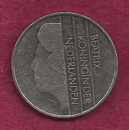 NETHERLANDS 2 1/2 Gulden 1987 Coin - Queen Beatrix