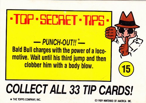 Punch Out !! #15 - Nintendo 1989 Topps Sticker Trading Card