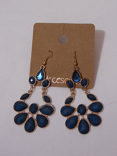 Women Earrings Green Rhinestones Fashion Drop Dangle Unbranded Hook