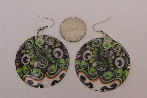 Womens Earrings Round Shells Fashion Drop Dangle Multi Paisley Hook ANN KIM
