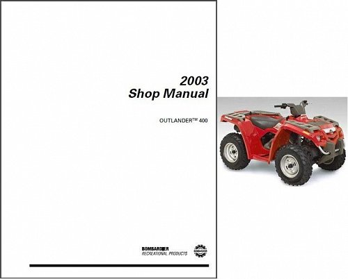 2003 Can-Am Outlander 400 ATV Service Manual on a CD