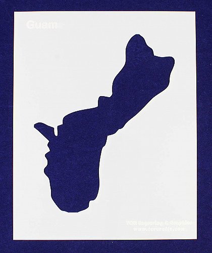 Island of Guam Stencil -14 mil Mylar Painting/Crafts