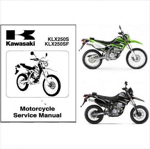 2009-2010-2011-2012 Kawasaki KLX250S / KLX250SF Service Manual on a CD