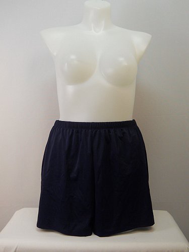 SIZE 18 Women Swim Board Shorts SWIMSUITS FOR ALL Solid Navy Blue Attached Brief