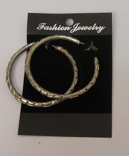 Women Hoop Earrings Fashion Silver Tones Push Back Fasteners FASHION JEWELRY