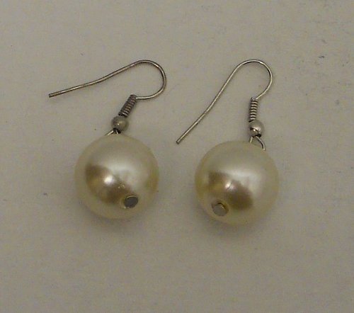 Women Fashion Drop Dangle Earrings Faux Pearl Beads Hook Fasteners JOE BOXER