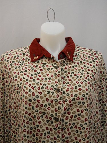 Womens Shirt Size 26W 28W BOBBIE BROOKS Long Sleeves Collared Neck Button Down