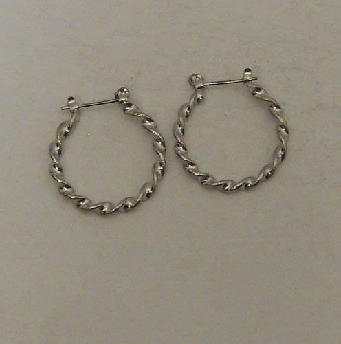 Women Hoop Earrings Twisted Silver Tones Leverback SOPHIA & KATE Fashion