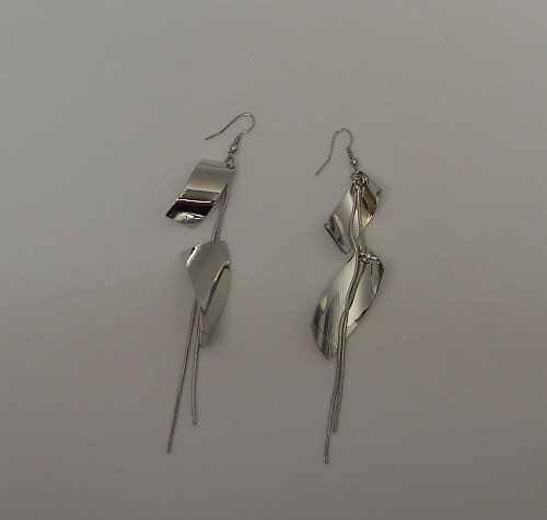 Unisex Earrings VERSONA Fashion Silver Drop Dangle Hook Nickel Free Mixed Metals