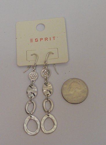 Women Earrings Fashion Drop Dangle Silver Tones Hook Fasteners SPRIT