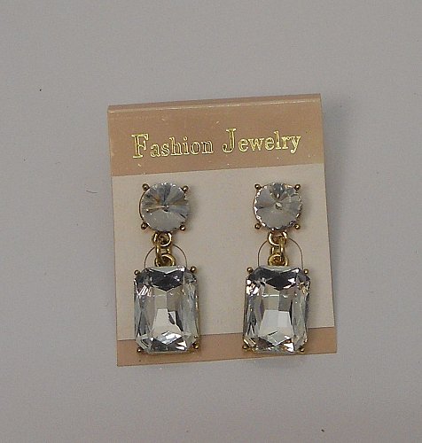 Women Earrings Rhinestones Fashion Drop Dangle Push Back Fasteners FASHION JEWEL