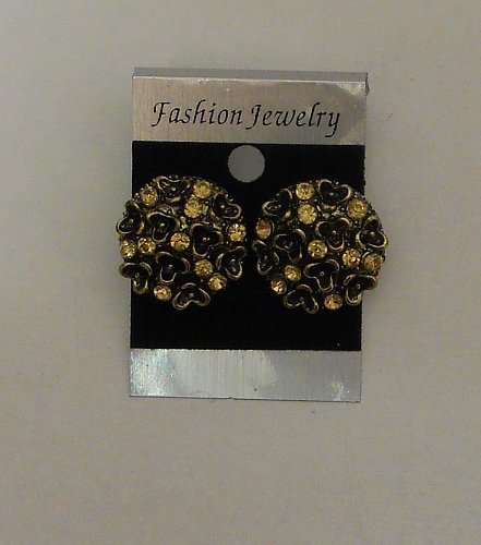 Women Fashion Stud Earrings Multi Color Rhinestones FASHION JEWELRY Push Back