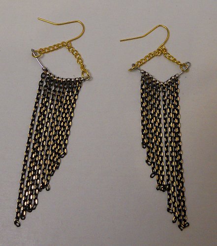 Earrings Women Fashion Drop Dangle Multi Color Chains INSTYLE Gold Hook