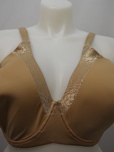 Women BRA 46F Comfort Luxe Underwire Bra Solid Beige Back Closure Adjustable Str