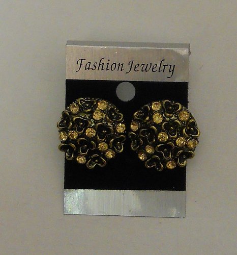 Women Fashion Stud Earrings Multi Color Rhinestones FASHION JEWELRY Push Back