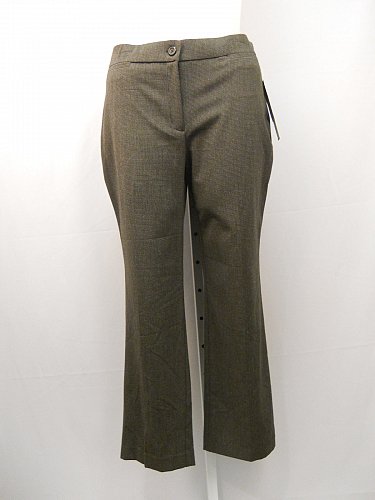 SIZE 16 DRESS PANTS 38X30 JM COLLECTION Brown Tummy Control Comfort Waistband