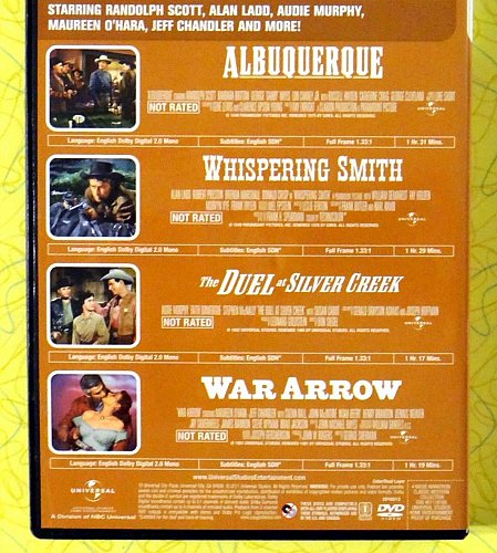 4movie DVD War Arrow,Duel Silver Creek,Maureen OHARA Faith DOMERGUE Susan CABOT